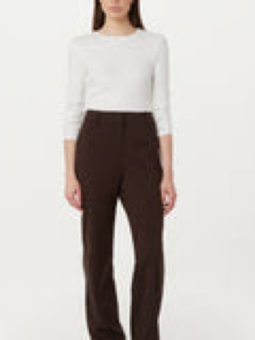 Frank & Oak Wide-Leg High-Waist Pants in Dark Brown